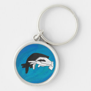 Shadow Anteater auf blau Schlüsselanhänger