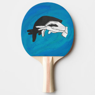 Shadow Anteater auf blau Tischtennis Schläger