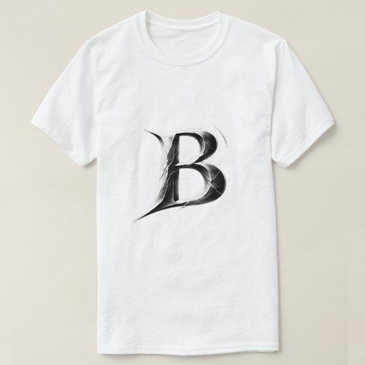 Shadow B – Dark Gothic Letter B T-Shirt is transla (Design vorne)