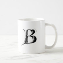 Shadow B – Dark Letter B Tasse