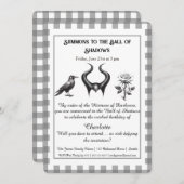 Shadow Ball Dark Fantasy Birthday Design Script Einladung (Vorne/Hinten)