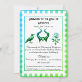 Shadow Ball Dark Fantasy Birthday Design Script Einladung (Vorderseite)