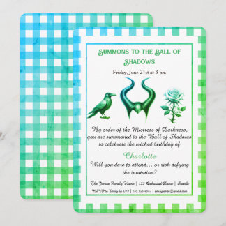 Shadow Ball Dark Fantasy Birthday Design Script Einladung