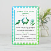 Shadow Ball Dark Fantasy Birthday Design Script Einladung (Stehend Vorderseite)