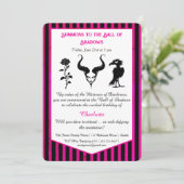 Shadow Ball Dark Fantasy Birthday Design Script Einladung (Stehend Vorderseite)