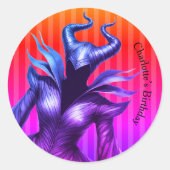 Shadow Ball Dark Fantasy Party | green Paper Cup Runder Aufkleber (Vorderseite)