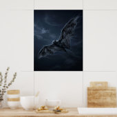 Shadow Bat Moonlit Cavern Poster (Küche)
