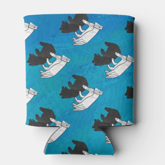 Shadow Bear Cub on Blue Dosenkühler (Rückseite)