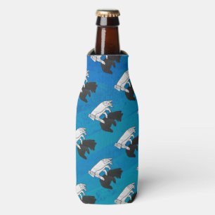 Shadow Bear Cub on Blue Flaschenkühler