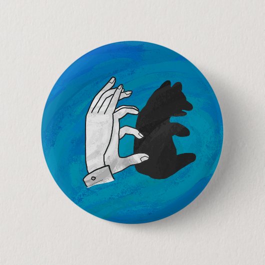 Shadow Bear Cube On Blue Button (Vorderseite)