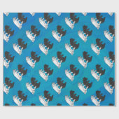 Shadow Bear Cube On Blue Geschenkpapier (Flach)