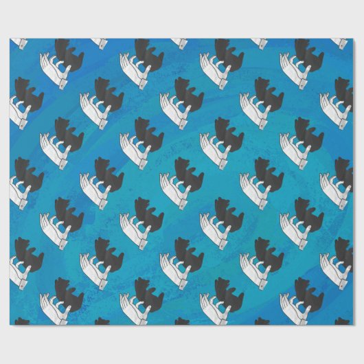Shadow Bear Cube On Blue Geschenkpapier (Flach)