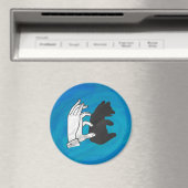 Shadow Bear Cube On Blue Magnet (In Situ (Geschirrspüler))
