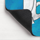 Shadow Bear Cube On Blue Mousepad (Ecke)