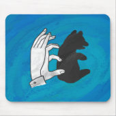 Shadow Bear Cube On Blue Mousepad (Vorne)