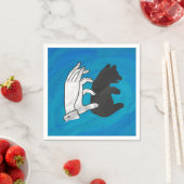 Shadow Bear Cube On Blue Serviette (Beispiel)