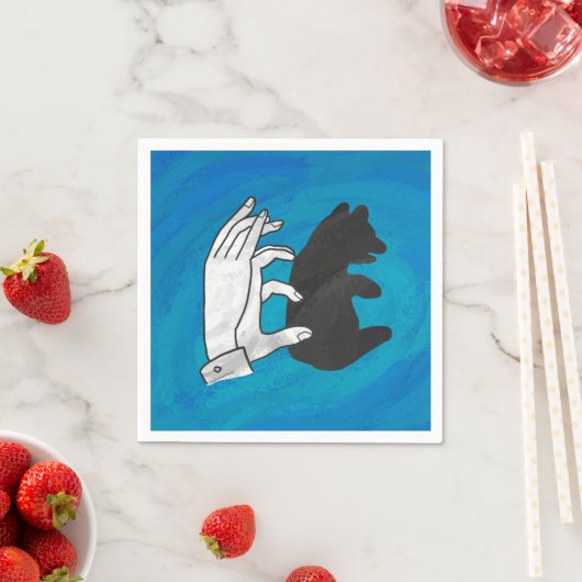Shadow Bear Cube On Blue Serviette (Beispiel)