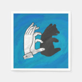 Shadow Bear Cube On Blue Serviette (Vorderseite)