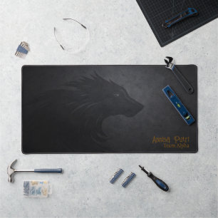 Shadow Beast Minimal – Premium Wolf Gaming Schreibtischunterlage