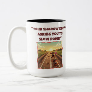 Shadow Behalte dir, dich in die sonnige Maske zu v Zweifarbige Tasse