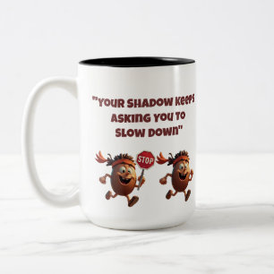 Shadow Behalte dir, dich in die sonnige Maske zu v Zweifarbige Tasse
