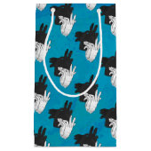 Shadow Billy Goat auf blau Kleine Geschenktüte (Vorderseite)