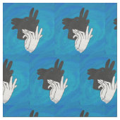 Shadow Billy Goat auf blau Stoff (Nahaufnahme)