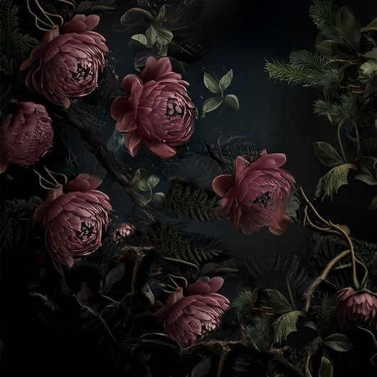 Shadow Bloom Seidenpapier