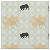 Shadow Border Collie Shadow Sheep Stoff (Nahaufnahme)