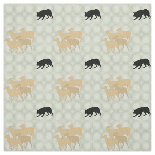 Shadow Border Collie Shadow Sheep Stoff (Muster)