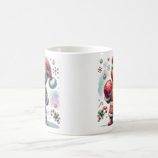 Shadow Boxing Holiday Bear Kaffeetasse (Mittel)