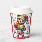 Shadow Boxing Holiday Bear Paper Cups Pappbecher (Rückseite)