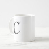 Shadow C – Dunkler Buchstabe C Tasse (Vorderseite Links)