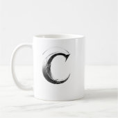 Shadow C – Dunkler Buchstabe C Tasse (Links)