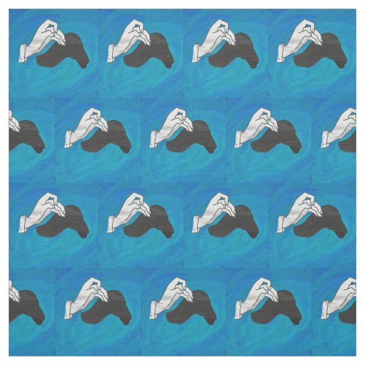 Shadow Camel auf Blue Stoff (Muster)