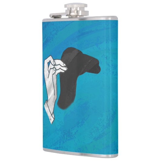 Shadow Camel On Blue Flachmann (Links)