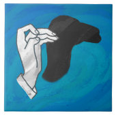 Shadow Camel On Blue Fliese (Vorderseite)