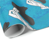 Shadow Camel On Blue Geschenkpapier (Rolleneckpunkt)