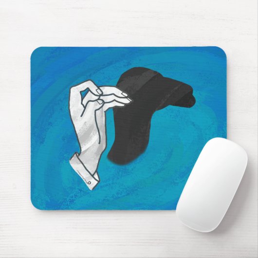 Shadow Camel On Blue Mousepad (Mit Mouse)