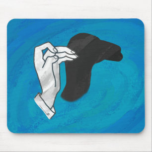 Shadow Camel On Blue Mousepad