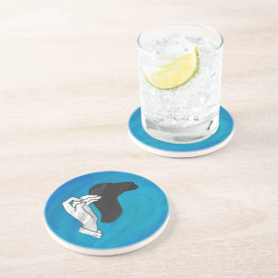 Shadow Camel On Blue Sandstein Untersetzer