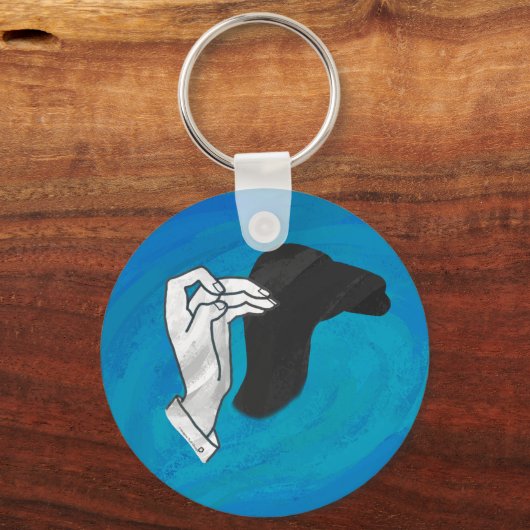 Shadow Camel On Blue Schlüsselanhänger (Vorderseite)