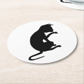 Shadow cat runder pappuntersetzer (Angewinkelt)