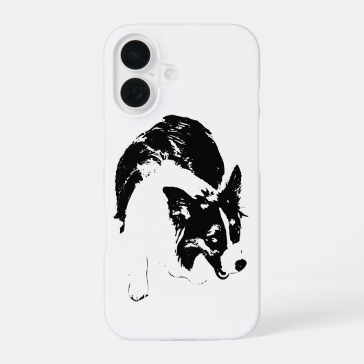 Shadow Corgi Charm iPhone 16 Hülle (Rückseite)