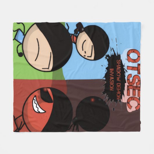 Shadow Demon Invasion Blanket Fleecedecke (Vorderseite (Horizontal))
