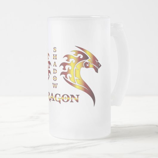Shadow Dragon Beer Glass Mattglas Bierglas (VorderseiteRechts)