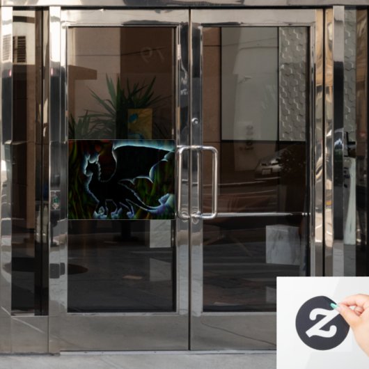 Shadow Dragon Fensteraufkleber (Büro Tür)