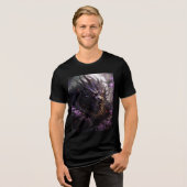 Shadow Dragon in Twilight Forest Tri-Blend Shirt (Vorderseite voll)