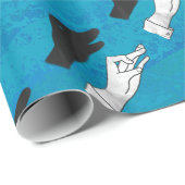 Shadow Duck On Blue Geschenkpapier (Rolleneckpunkt)