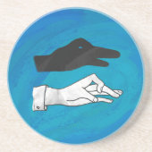 Shadow Duck On Blue Getränkeuntersetzer (Vorne)